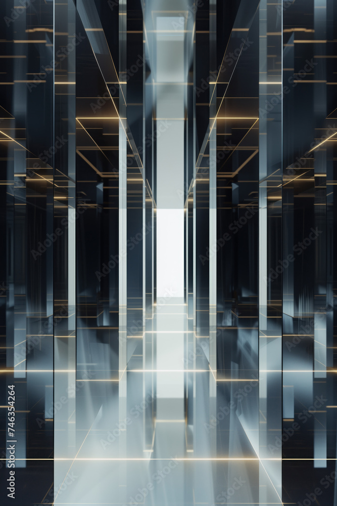 Poster abstract background with reflections and caustics. hi-tech. futuristic background image. created wit