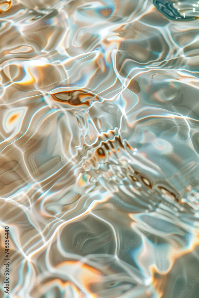 Poster abstract background with reflections and caustics. hi-tech. futuristic background image. created wit