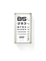 Snellen eye chart in vision clinic PNG transparent