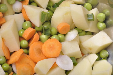 mixed vegetables in a pot