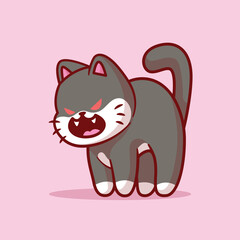 Cat Angry Illustration