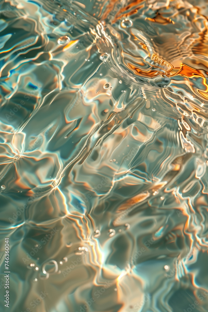 Poster abstract background with reflections and caustics. hi-tech. futuristic background image. created wit