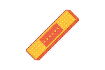 Plaster Retro Flat Sticker Design