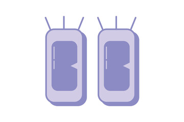 Retro Flat Element Sticker Design