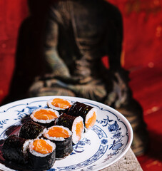 Sake Maki Sushi - Roll with Fresh Salmon