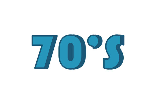 70s Typography Retro Sticker Design