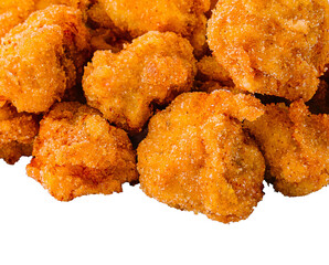 Southern Fried Okra isolated on white