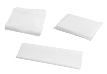 White polyethylene bags isolated on white background