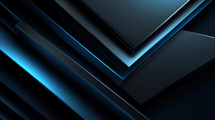 Abstract Blue Metallic Folds