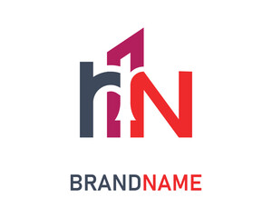 Letter rn logo design template