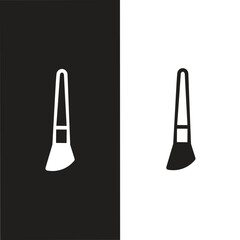 Set of Makeup Brushes, Tools for Visage, Isolated on White Background. Vector Illustration
