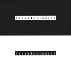 Ruler Set - Inch and Metric. Measuring Tools Vector. 10 inches. 25 cm