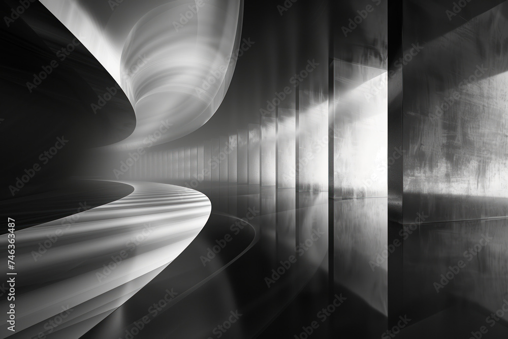 Poster abstract background with reflections and caustics. hi-tech. futuristic background image. created wit