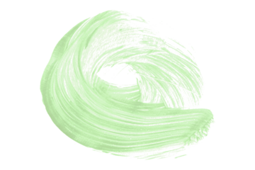Shiny green brush watercolor painting isolated on transparent background. watercolor png