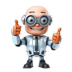 friendly robot giving thumbs up png