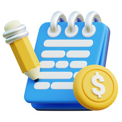 paid article 3D icon design for poster, banner