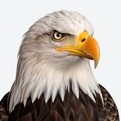 Obraz premium Eagle face shot on a white background
