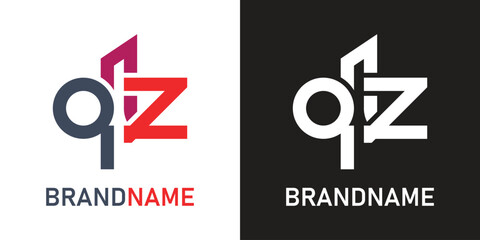 Letter qz logo design template