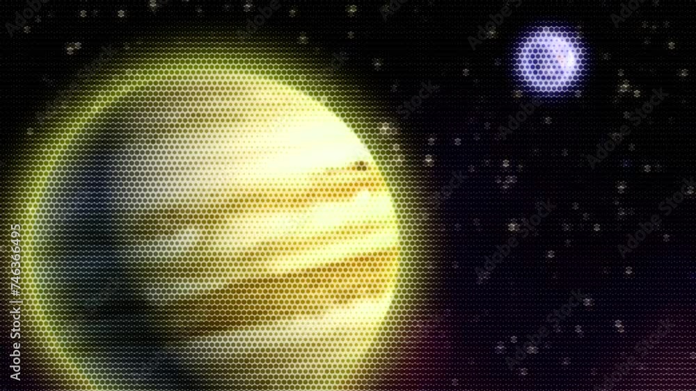Poster animated moving motion background showing planet earth from space