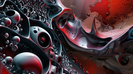 Abstract hyper realistic backdrop featuring surreal organic forms icon. Digital art, vibrant colors, modern design, contemporary, 3D illustration, fantasy, surrealism, artistic. Generated by AI