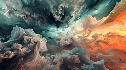 Abstract cloud patterns icon. Surreal, dreams, kaleidoscope, colors, shapes, reality, fantasy, abstract, ethereal, imagination. Generated by AI