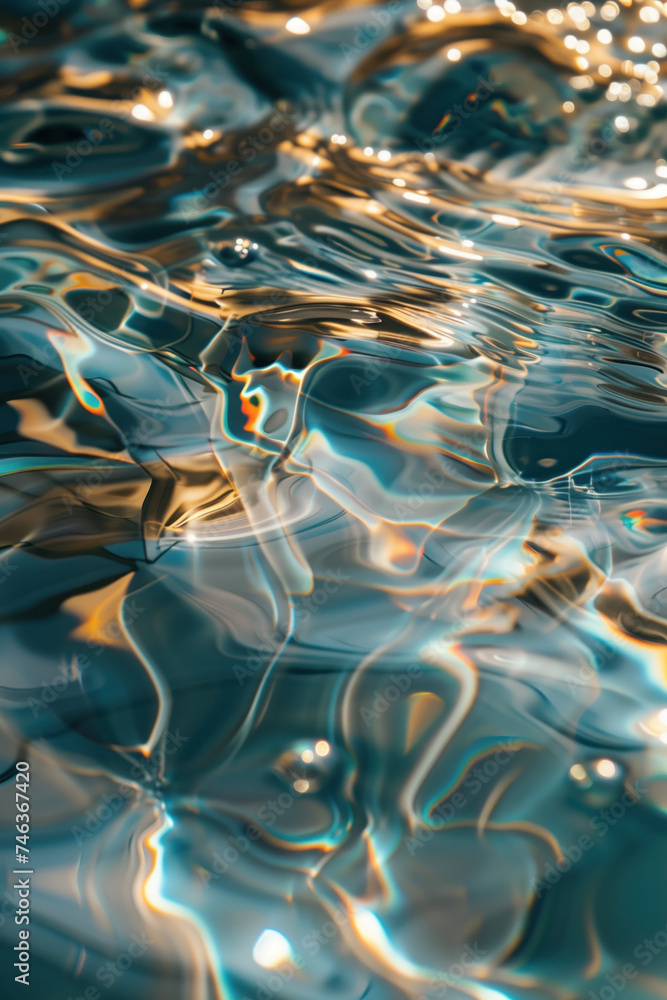 Poster abstract background with reflections and caustics. hi-tech. futuristic background image. created wit