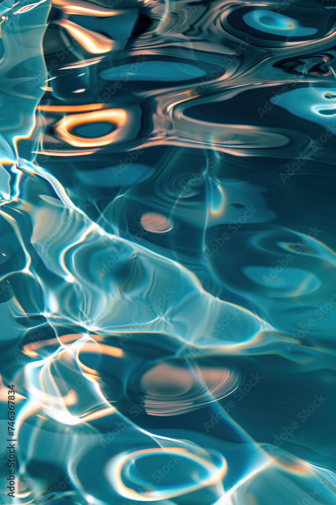Poster abstract background with reflections and caustics. hi-tech. futuristic background image. created wit