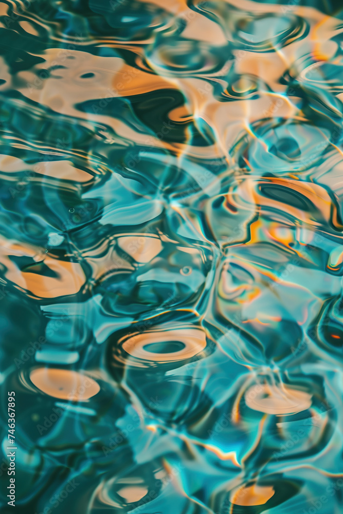 Poster abstract background with reflections and caustics. hi-tech. futuristic background image. created wit