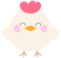 hello spring easter festival cute chicken