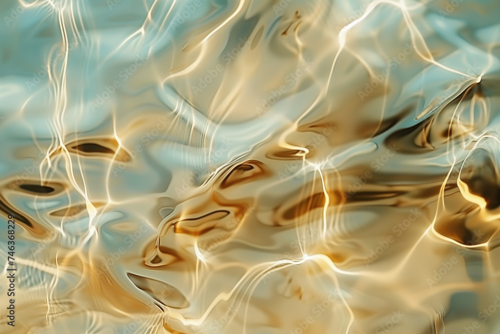 Poster abstract background with reflections and caustics. hi-tech. futuristic background image. created wit