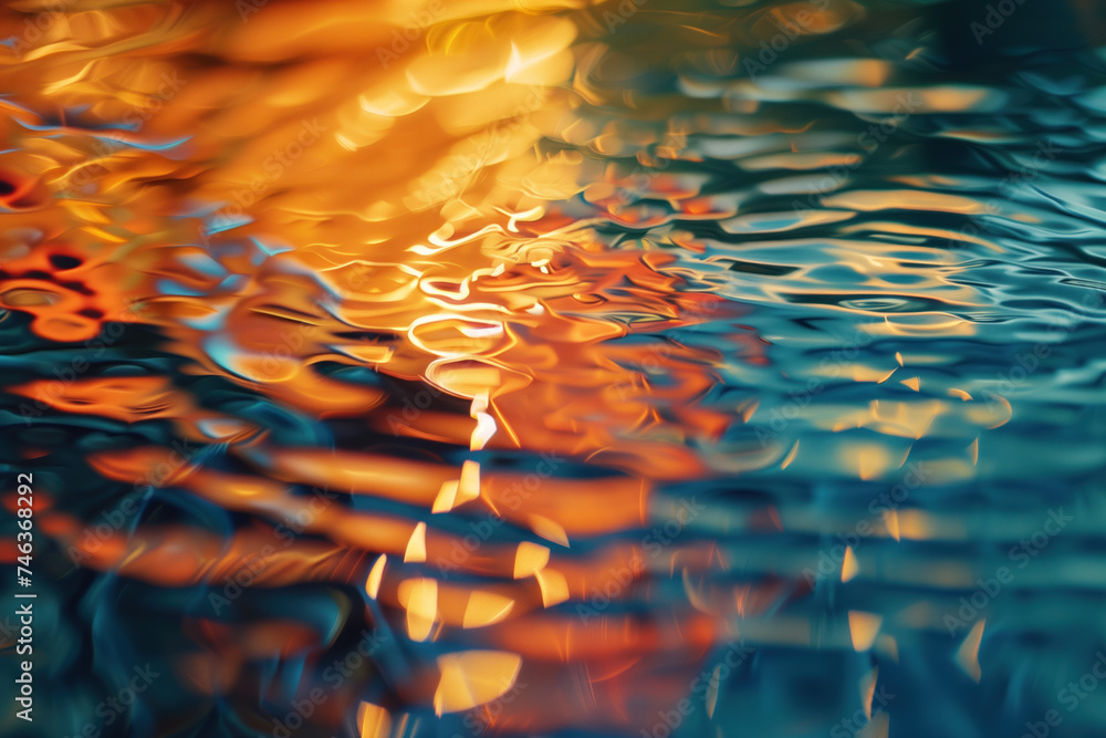 Poster abstract background with reflections and caustics. hi-tech. futuristic background image. created wit