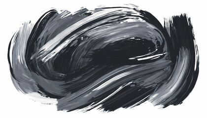 Black and white abstract paint brush wallpaper; handmade acrylic liquid canvas element