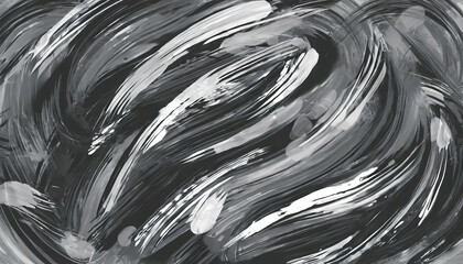 Black and white abstract paint brush wallpaper; handmade acrylic liquid canvas element