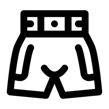 black boxing shorts icon clip art preview