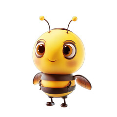 Obraz premium 3D character a bee Transparent Background