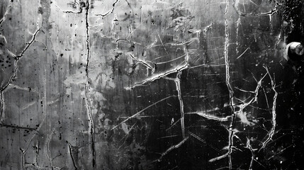 Metal texture with scratches and cracks. - obrazy, fototapety, plakaty