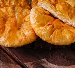 Delicious fresh sweet vertuta with cottage cheese