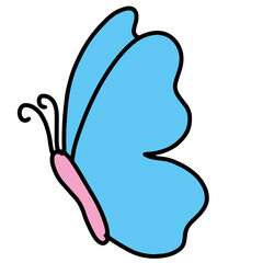 Kid drawing style of butterfly for animal, pet, vet, tree, plant, brand logo, icon, decorations, spring, summer, picnic, stickers, tattoo, print, card, clothing, accessory, garden