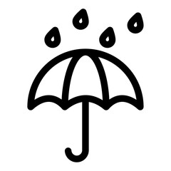 umbrella with drops icon 