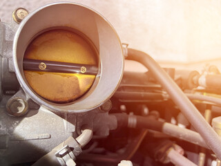 Electronic throttle body covered with carbon deposits can cause bad idling and MPG of the car or truck.