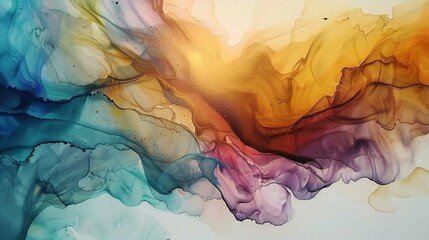 Abstract alcohol ink painting.
