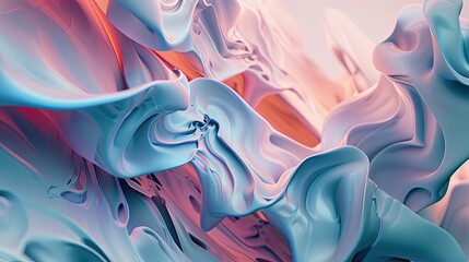 Abstract hyper realistic backdrop featuring surreal organic forms icon. Digital art, vibrant hues, modern design, contemporary, 3D illustration, fantasy, surrealism. Generated by AI