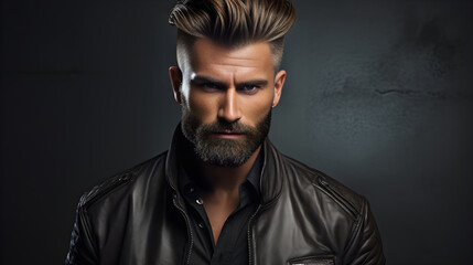 Fashion-forward Young Man Styling a Classic Mohawk Hairstyle with Modern Touches