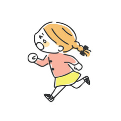 泣きながら走る子供