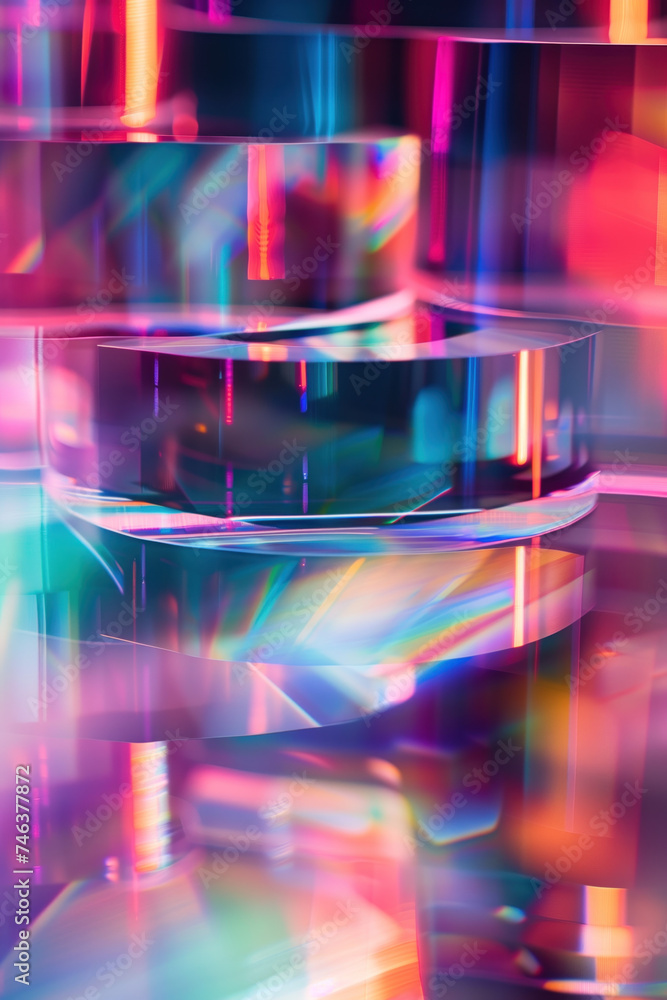 Poster abstract background with reflections and caustics. hi-tech. futuristic background image. created wit