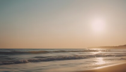 Fototapeta premium view of aesthetic morning in the beach background
