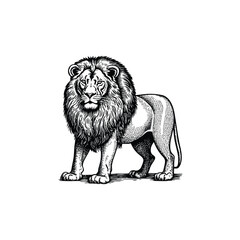 lion isolated on white