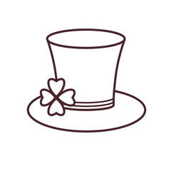 st Patrick day leprechaun hat. Vector isolated illustration on a white background.
