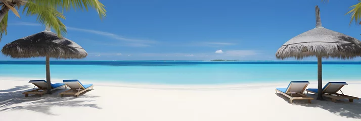 Fotobehang Perfect Blue Tropical Beach - the Ultimate Destination for Leisure and Luxury Holiday © Ella
