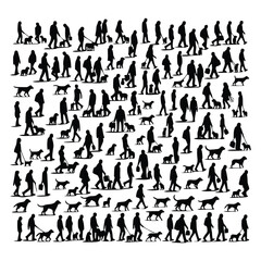 silhouettes of people